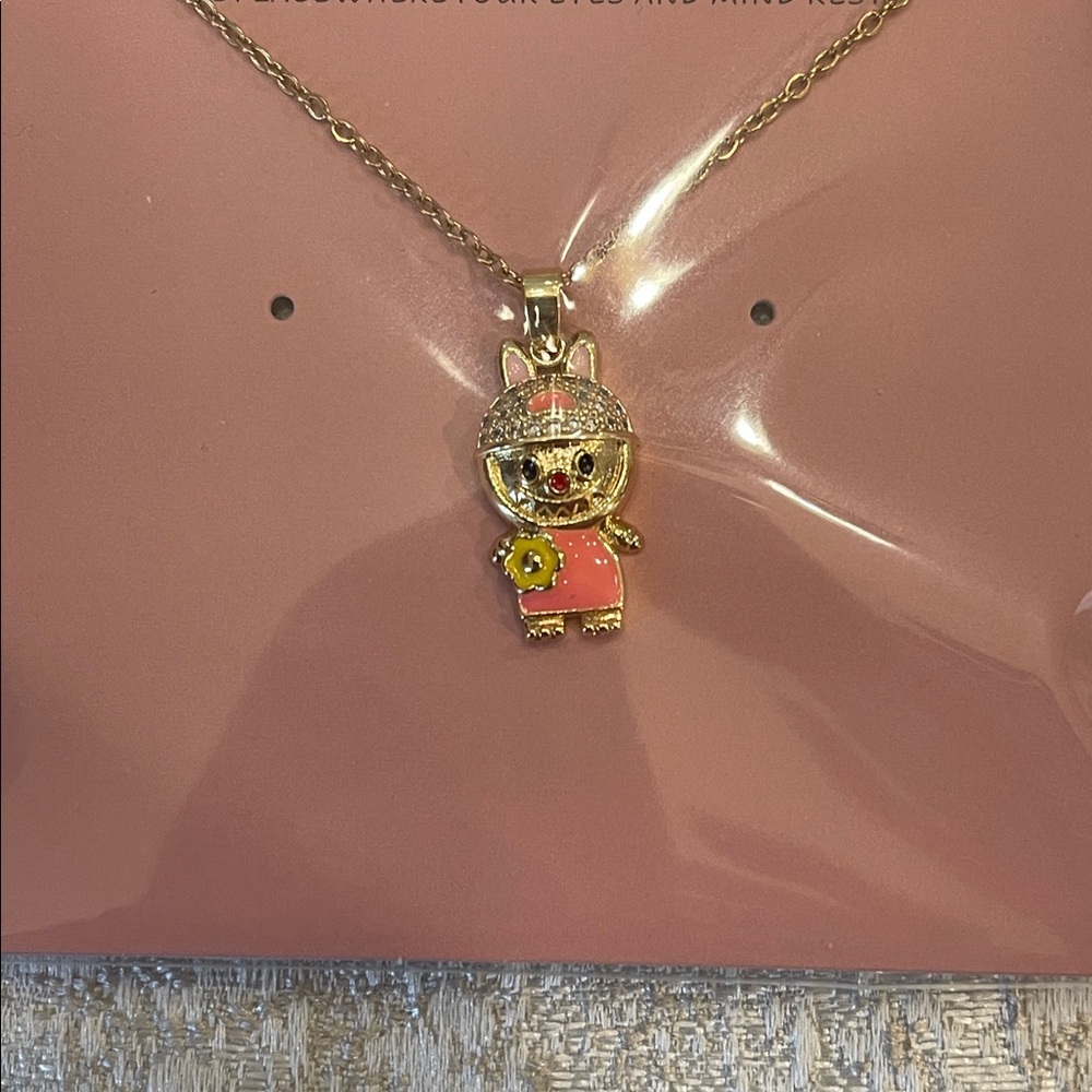 Labubu charm and necklace NEW